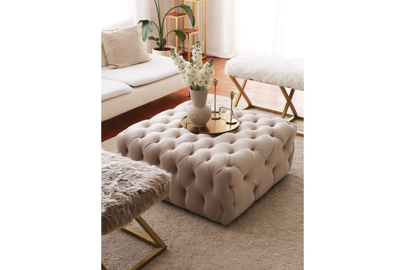 TICKER Sittpuff 80 cm Cream - Möbler - Vardagsrum - Stolar & sittmöbler - Sittpuff