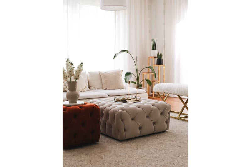 TICKER Sittpuff 80 cm Cream - Möbler - Vardagsrum - Stolar & sittmöbler - Sittpuff