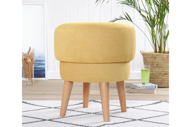 Veccio Sittpuff 47 cm Gul - Möbler - Vardagsrum - Stolar & sittmöbler - Sittpuff