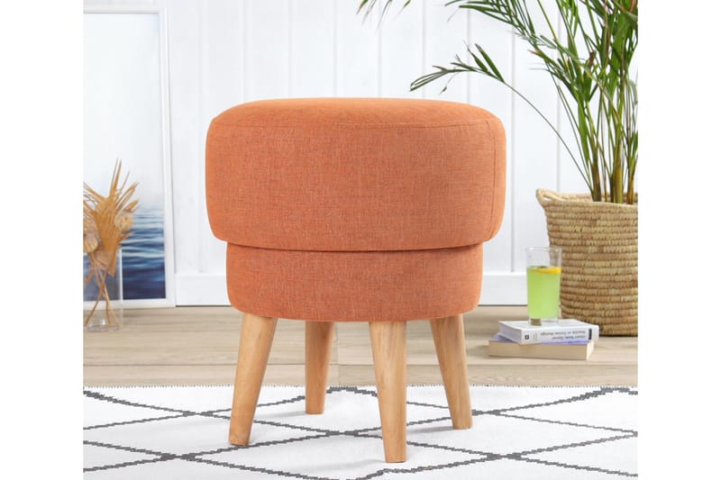 Veccio Sittpuff 47 cm - Orange - Möbler - Vardagsrum - Stolar & sittmöbler - Sittpuff