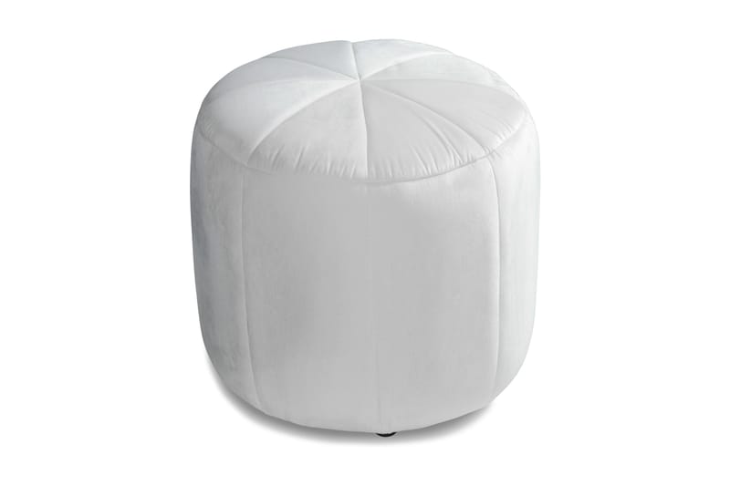 VEGAS Fotpall 55x40 cm Vit Sammet - Sittpuff