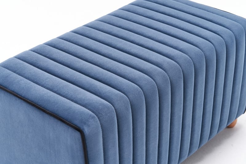 VIRAZEIL Sittpuff Blå/Natur - Möbler - Vardagsrum - Stolar & sittmöbler - Sittpuff