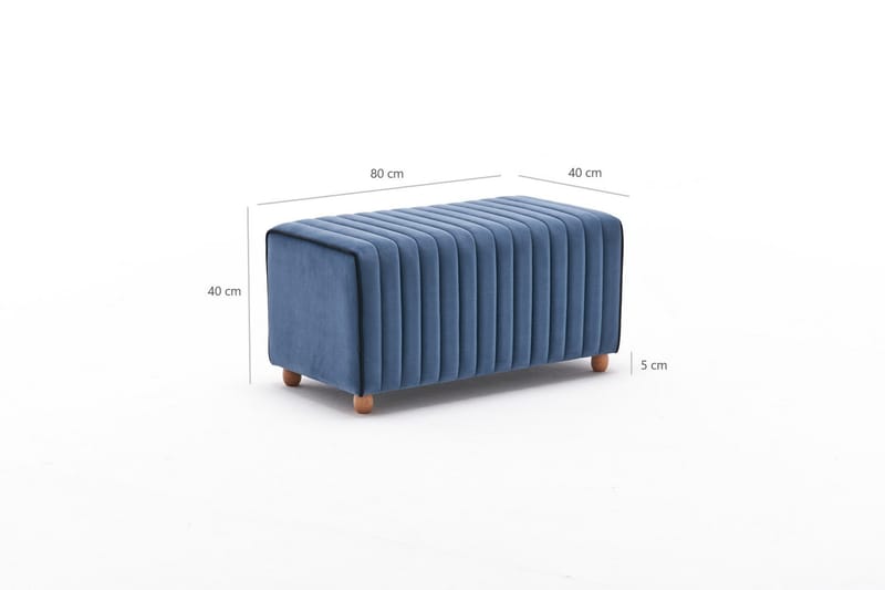 VIRAZEIL Sittpuff Blå/Natur - Möbler - Vardagsrum - Stolar & sittmöbler - Sittpuff