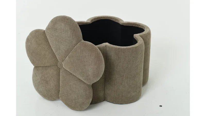 Sittpuff Viresta med Förvaring Ø60 cm - Beige - Möbler - Vardagsrum - Stolar & sittmöbler - Sittpuff