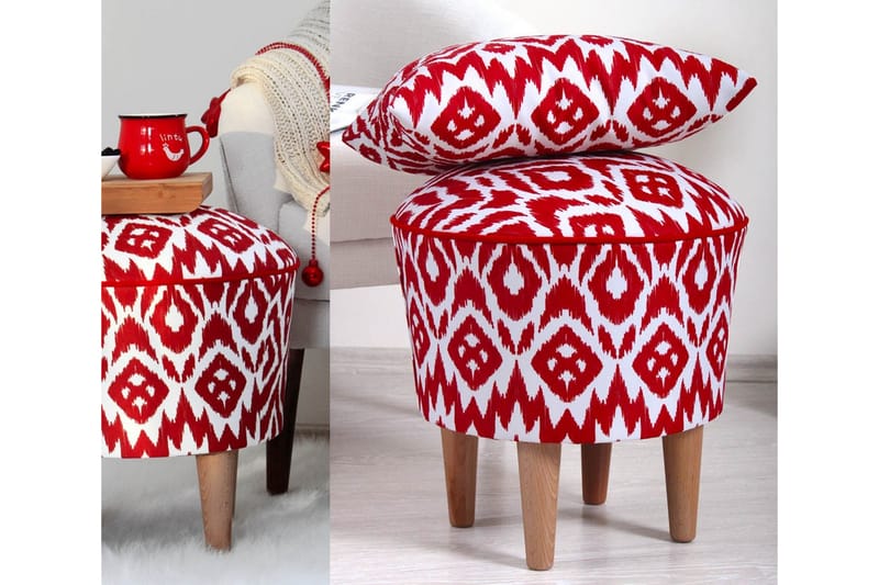 Warlston Sittpuff 42 cm Röd - Möbler - Vardagsrum - Stolar & sittmöbler - Sittpuff