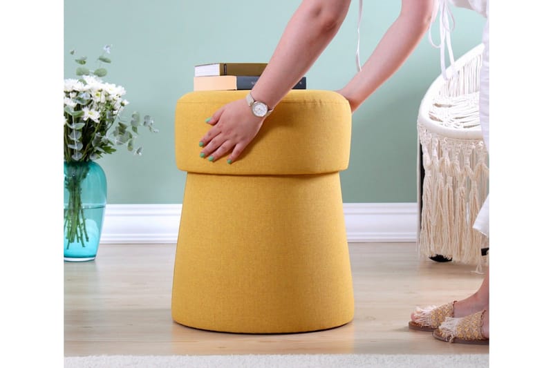 Waterford Sittpuff 40 cm - Senapsgul - Möbler - Vardagsrum - Stolar & sittmöbler - Sittpuff