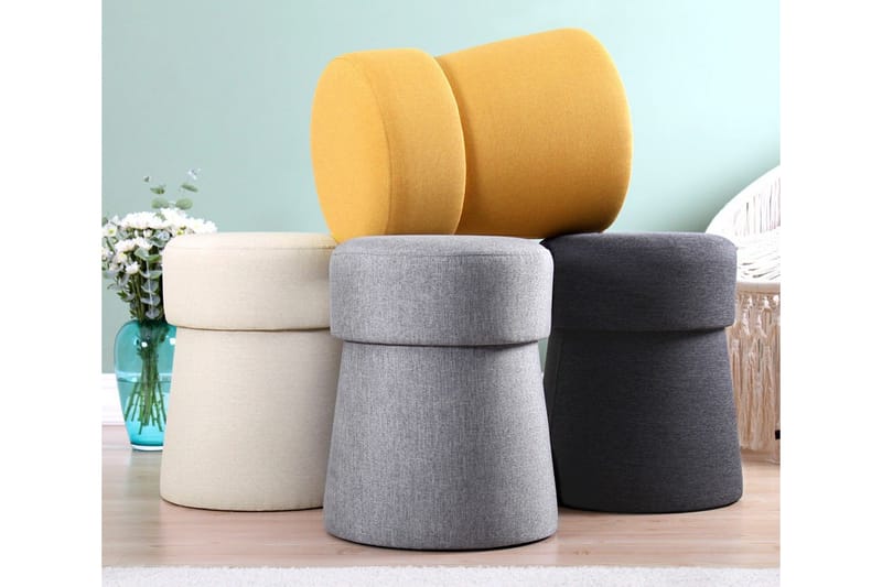 Waterford Sittpuff 40 cm - Senapsgul - Möbler - Vardagsrum - Stolar & sittmöbler - Sittpuff