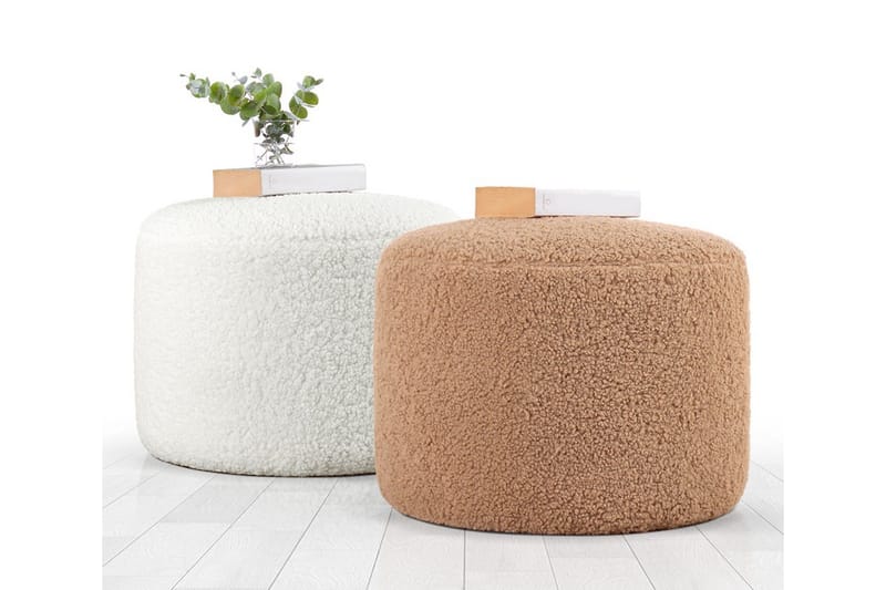 Whitman Sittpuff 54 cm - Vit - Möbler - Vardagsrum - Stolar & sittmöbler - Sittpuff