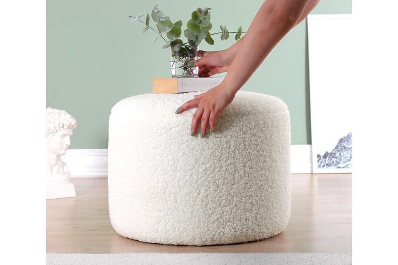 Whitman Sittpuff 54 cm - Vit - Möbler - Vardagsrum - Stolar & sittmöbler - Sittpuff
