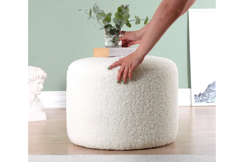 Whitman Sittpuff 54 cm - Vit - Möbler - Vardagsrum - Stolar & sittmöbler - Sittpuff