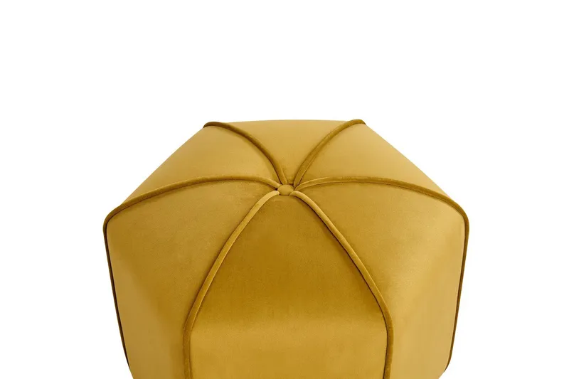 Sittpuff Wishek Gul - Gul - Möbler - Vardagsrum - Stolar & sittmöbler - Sittpuff