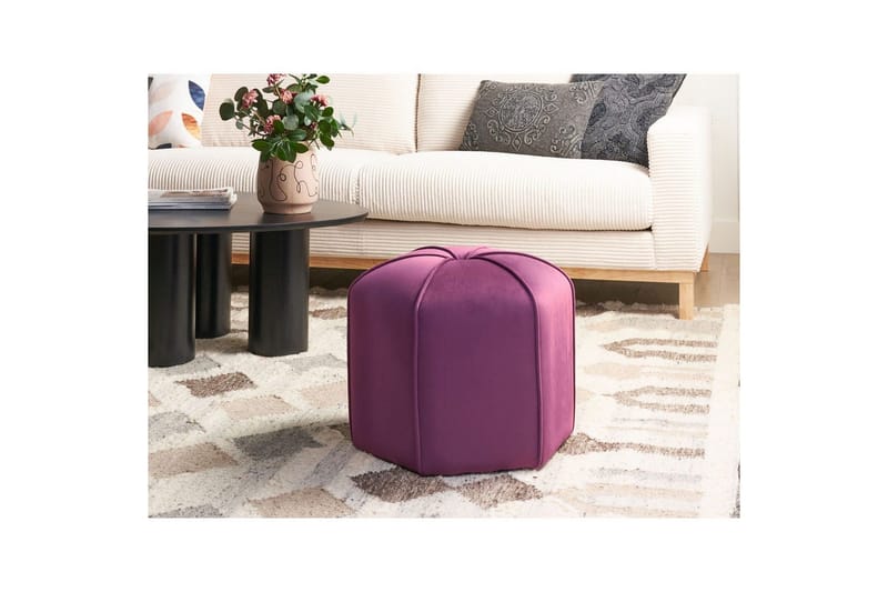 Sittpuff Wishek Violett - Violett - Möbler - Vardagsrum - Stolar & sittmöbler - Sittpuff