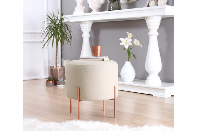 Yellowknife Sittpuff 40 cm - Beige - Möbler - Vardagsrum - Stolar & sittmöbler - Sittpuff