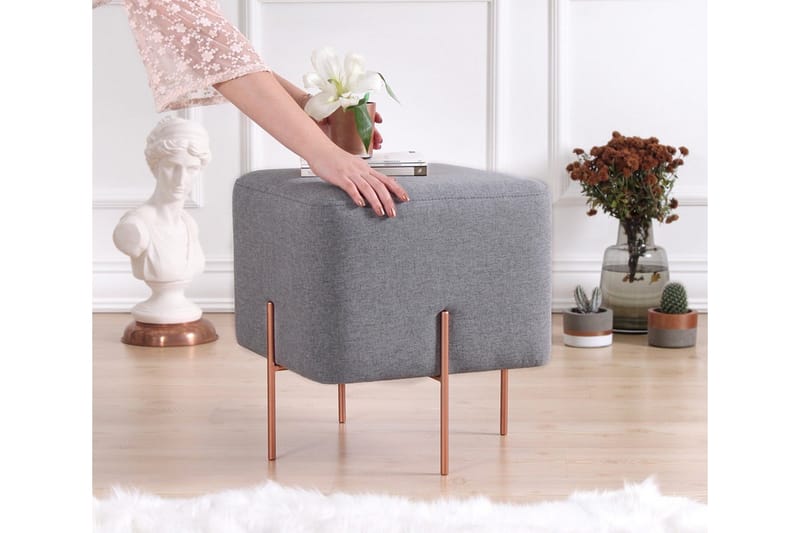 Yellowknife Sittpuff 40 cm - Grå - Möbler - Vardagsrum - Stolar & sittmöbler - Sittpuff