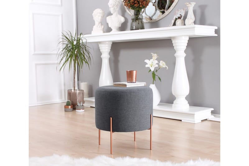 Yellowknife Sittpuff 40 cm - Mörkgrå - Möbler - Vardagsrum - Stolar & sittmöbler - Sittpuff