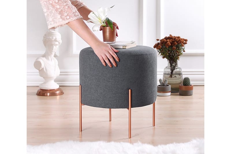 Yellowknife Sittpuff 40 cm - Mörkgrå - Möbler - Vardagsrum - Stolar & sittmöbler - Sittpuff