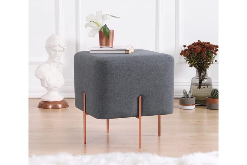 Yellowknife Sittpuff 40 cm - Mörkgrå - Möbler - Vardagsrum - Stolar & sittmöbler - Sittpuff