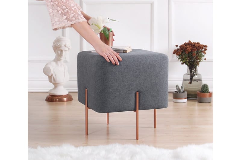 Yellowknife Sittpuff 40 cm - Mörkgrå - Möbler - Vardagsrum - Stolar & sittmöbler - Sittpuff