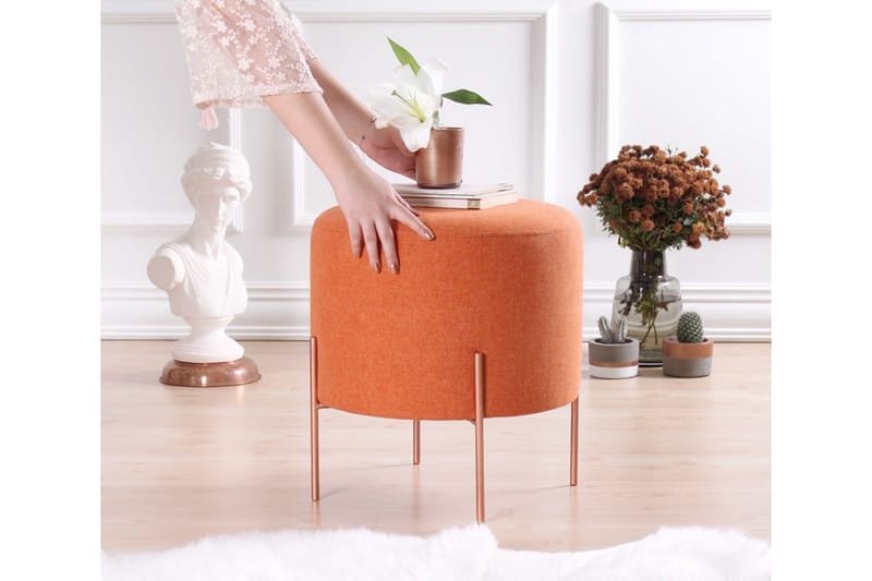 Yellowknife Sittpuff 40 cm - Orange - Möbler - Vardagsrum - Stolar & sittmöbler - Sittpuff