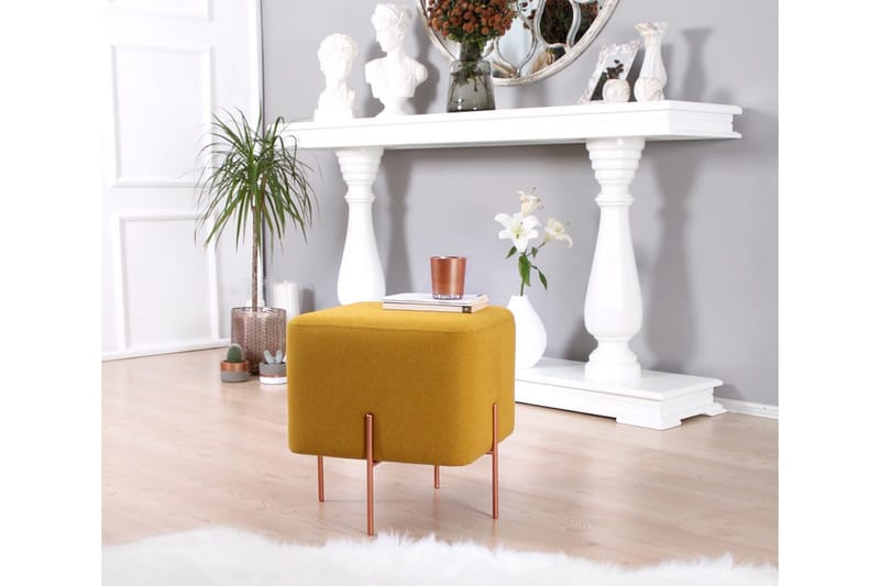Yellowknife Sittpuff 40 cm - Senapsgul - Möbler - Vardagsrum - Stolar & sittmöbler - Sittpuff