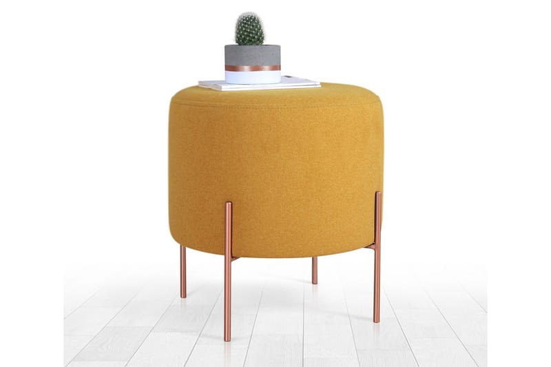 Yellowknife Sittpuff 40 cm - Senapsgul - Möbler - Vardagsrum - Stolar & sittmöbler - Sittpuff