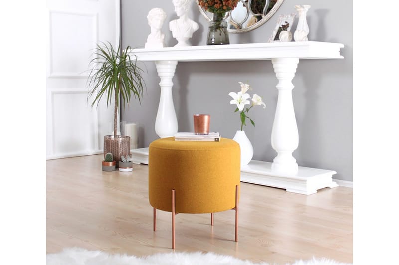 Yellowknife Sittpuff 40 cm - Senapsgul - Möbler - Vardagsrum - Stolar & sittmöbler - Sittpuff