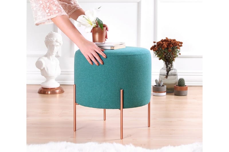 Yellowknife Sittpuff 40 cm - Turkos - Möbler - Vardagsrum - Stolar & sittmöbler - Sittpuff