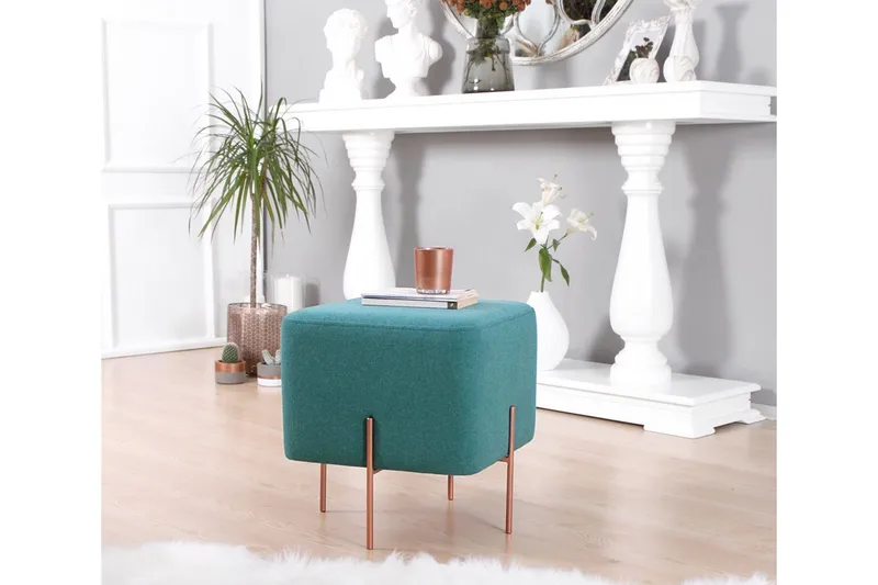 Yellowknife Sittpuff 40 cm - Turkos - Möbler - Vardagsrum - Stolar & sittmöbler - Sittpuff