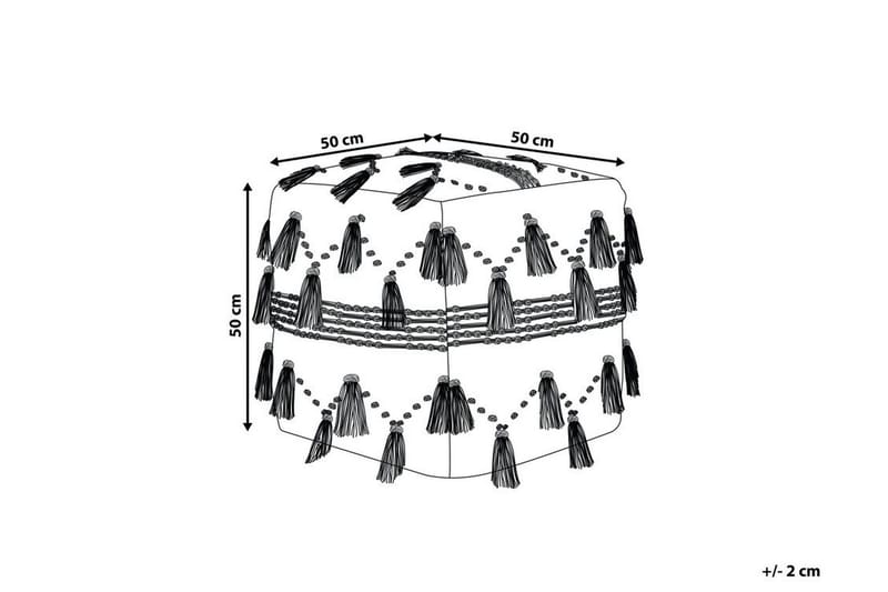 Youness Sittpuff 50x50 cm - Beige - Möbler - Vardagsrum - Stolar & sittmöbler - Sittpuff