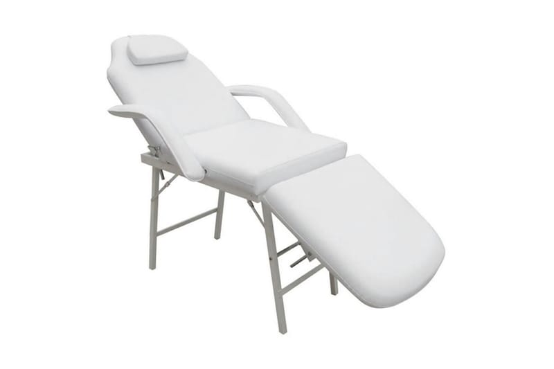 Bärbar behandlingsstol konstläder 185x78x76 cm vit - Vit - Snurrstolar & gungstolar