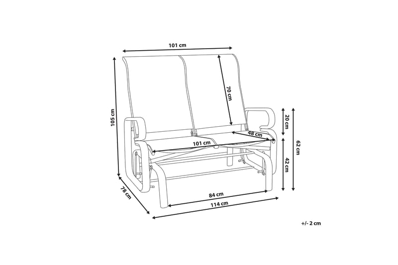 Chapau Gungbänk - Brun - Utemöbler - Utesoffor & bänkar - Trädgårdssoffa