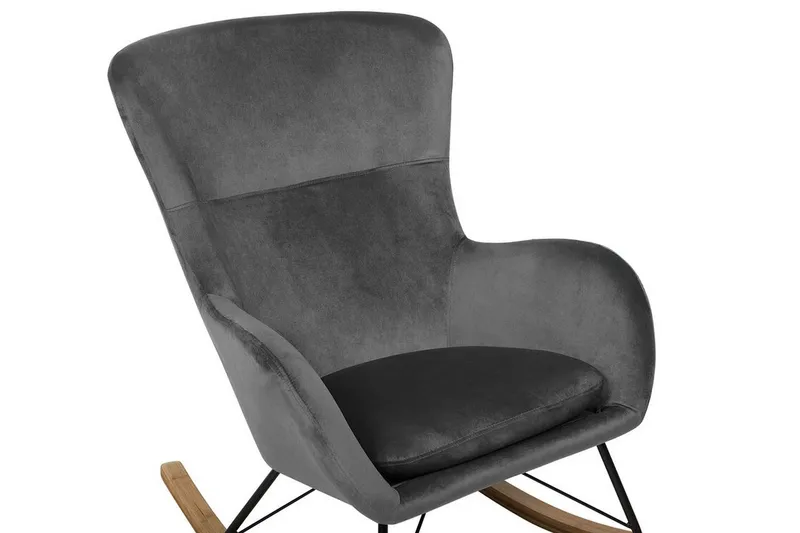 Freeburger Gungstol Sammet - Grå - Möbler - Vardagsrum - Stolar & sittmöbler - Snurrstolar & gungstolar