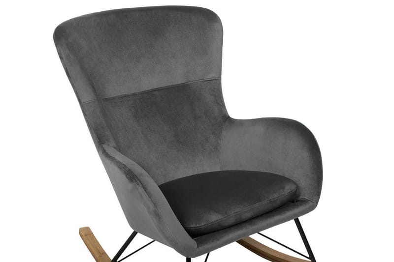 Freeburger Gungstol Sammet - Grå - Möbler - Vardagsrum - Stolar & sittmöbler - Snurrstolar & gungstolar