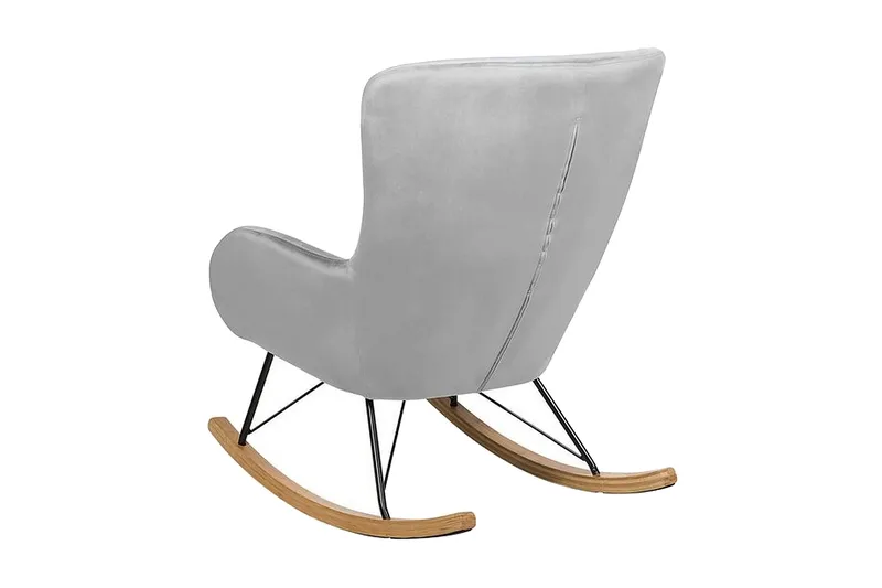 Freeburger Gungstol Sammet - Grå - Möbler - Vardagsrum - Stolar & sittmöbler - Snurrstolar & gungstolar