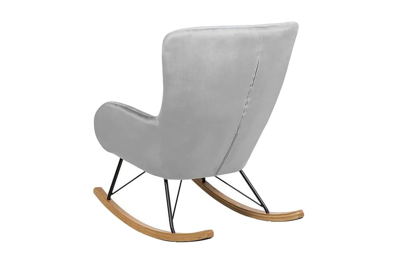 Freeburger Gungstol Sammet - Grå - Möbler - Vardagsrum - Stolar & sittmöbler - Snurrstolar & gungstolar