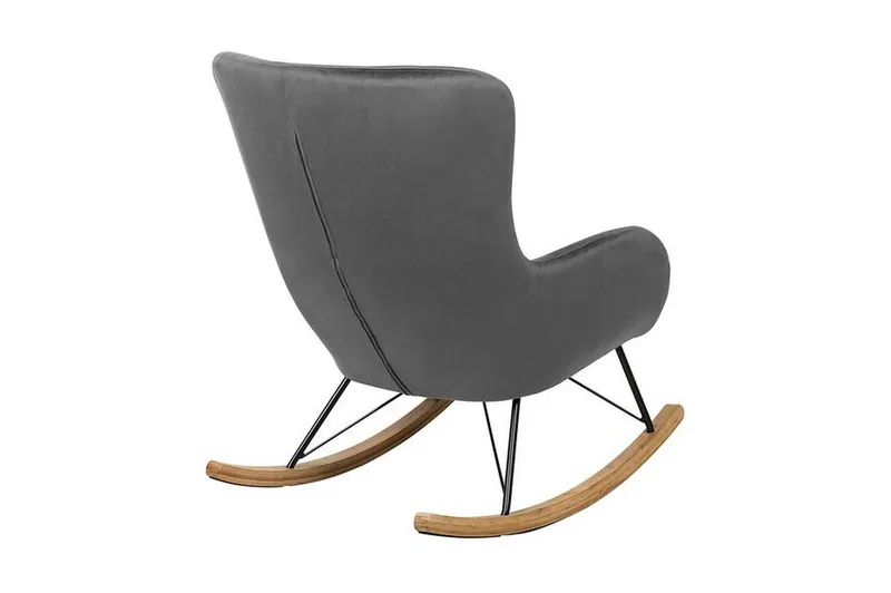 Freeburger Gungstol Sammet - Grå - Möbler - Vardagsrum - Stolar & sittmöbler - Snurrstolar & gungstolar