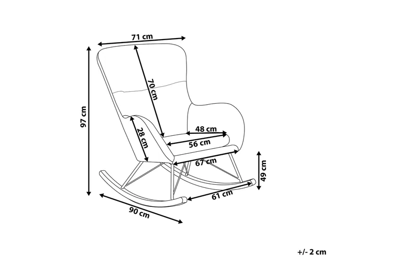 Freeburger Gungstol Sammet - Grön - Möbler - Vardagsrum - Stolar & sittmöbler - Snurrstolar & gungstolar