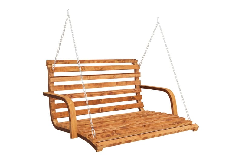 Gungbänk med massivt böjträ med teakyta 91x130x58 cm - Brun - Möbler - Vardagsrum - Stolar & sittmöbler - Snurrstolar & gungstolar