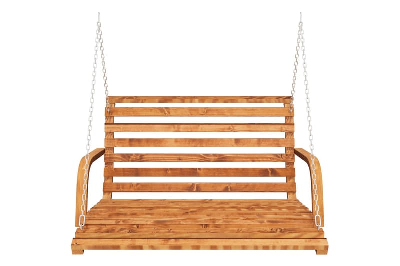 Gungbänk med massivt böjträ med teakyta 91x130x58 cm - Brun - Möbler - Vardagsrum - Stolar & sittmöbler - Snurrstolar & gungstolar