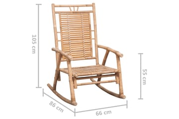Gungstol med dyna bambu - Röd - Möbler - Vardagsrum - Stolar & sittmöbler - Snurrstolar & gungstolar