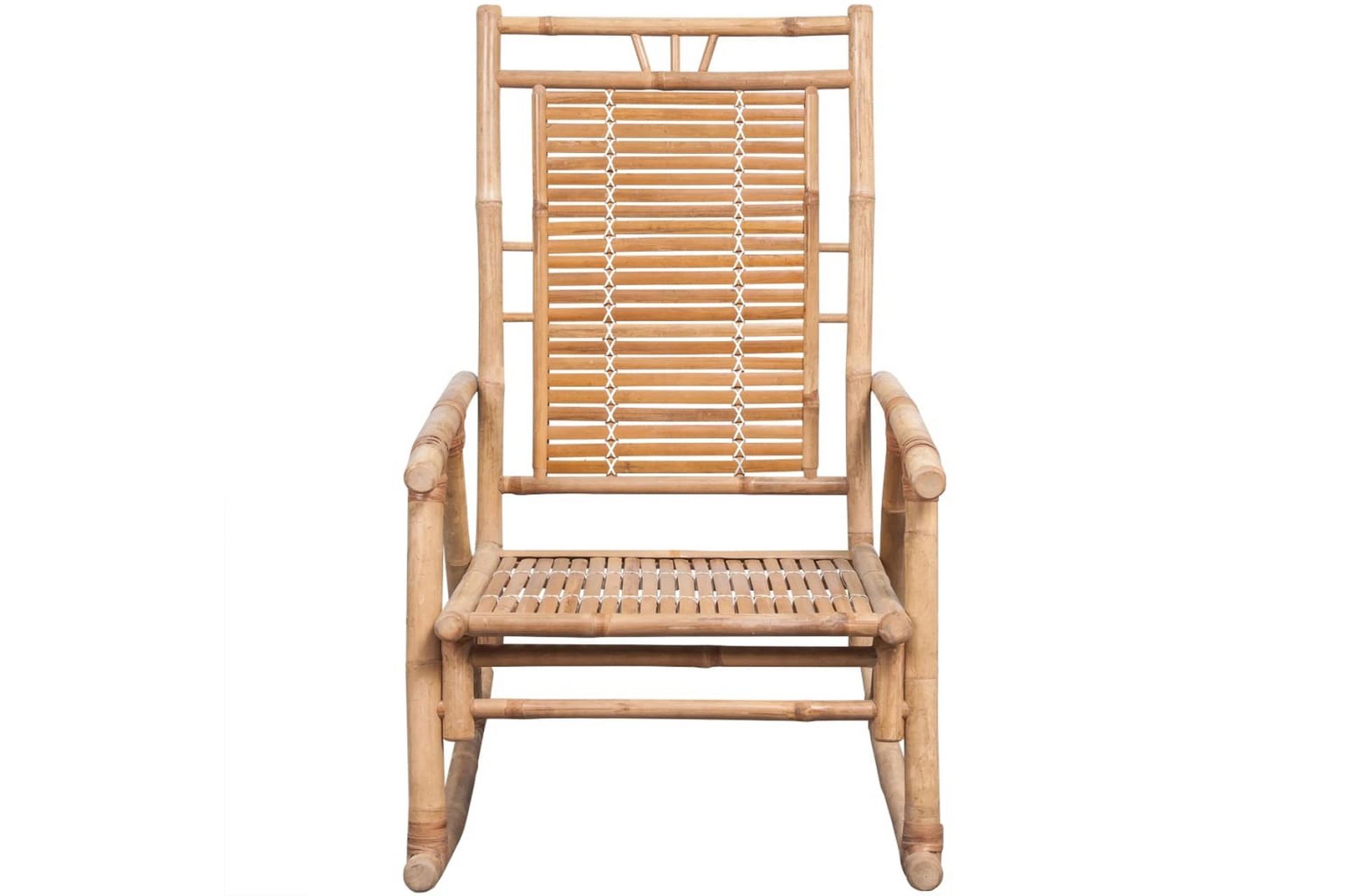 Gungstol med dyna bambu - Röd - Möbler - Vardagsrum - Stolar & sittmöbler - Snurrstolar & gungstolar