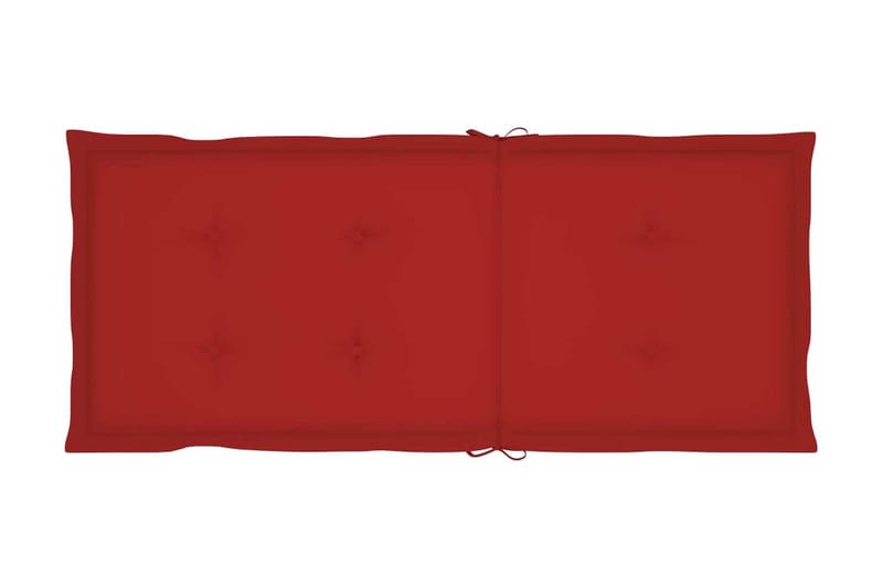 Gungstol med dynor massivt akaciaträ - Röd - Möbler - Vardagsrum - Stolar & sittmöbler - Snurrstolar & gungstolar