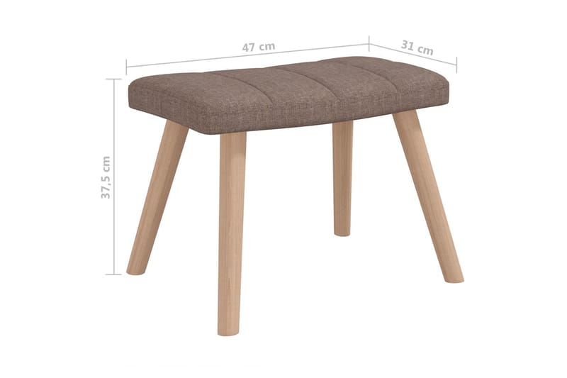 Gungstol med fotpall taupe tyg - Taupe - Möbler - Vardagsrum - Stolar & sittmöbler - Snurrstolar & gungstolar