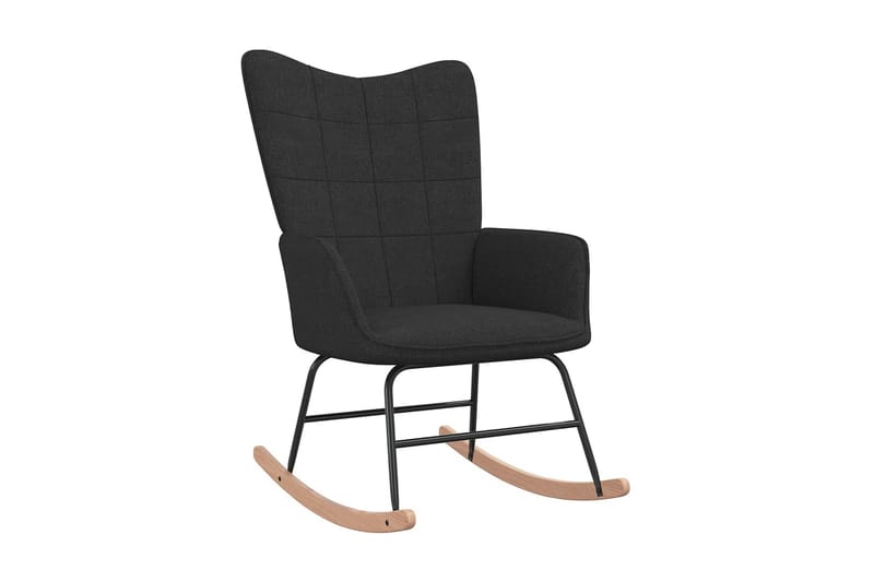 Gungstol svart tyg - Svart - Möbler - Vardagsrum - Stolar & sittmöbler - Snurrstolar & gungstolar