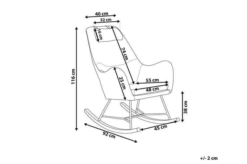 Harnos Gungstol Sammet - Grå - Möbler - Vardagsrum - Stolar & sittmöbler - Snurrstolar & gungstolar