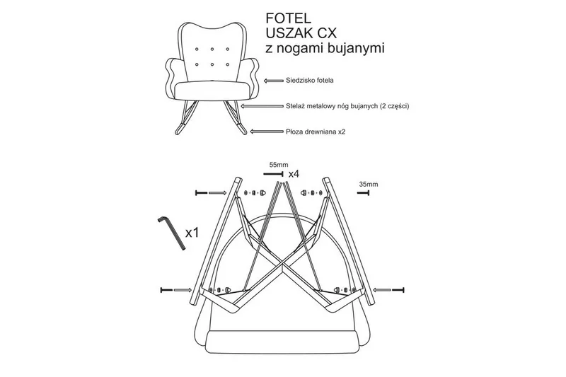 Skandynawi Gungstol - Möbler - Vardagsrum - Stolar & sittmöbler - Snurrstolar & gungstolar