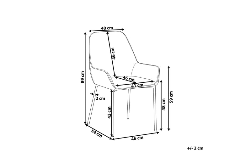 Stalltorp Sammetsstol 2-pack - Grå - Möbler - Vardagsrum - Stolar & sittmöbler - Karmstolar