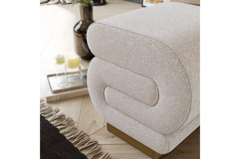 Sufian Sittpuff Utomhus 42 cm - Cremevit - Möbler - Vardagsrum - Stolar & sittmöbler - Sittpuff
