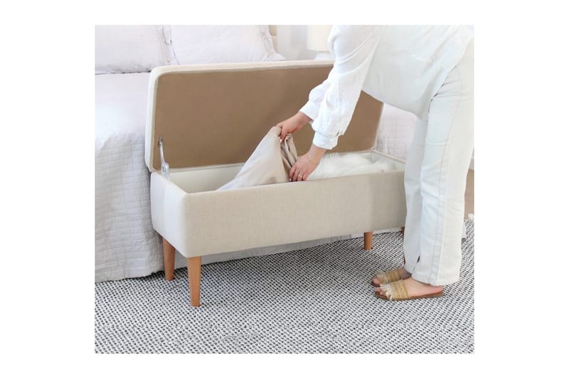 Sufian Sittpuff Utomhus 43 cm - Cremevit - Möbler - Vardagsrum - Stolar & sittmöbler - Sittpuff