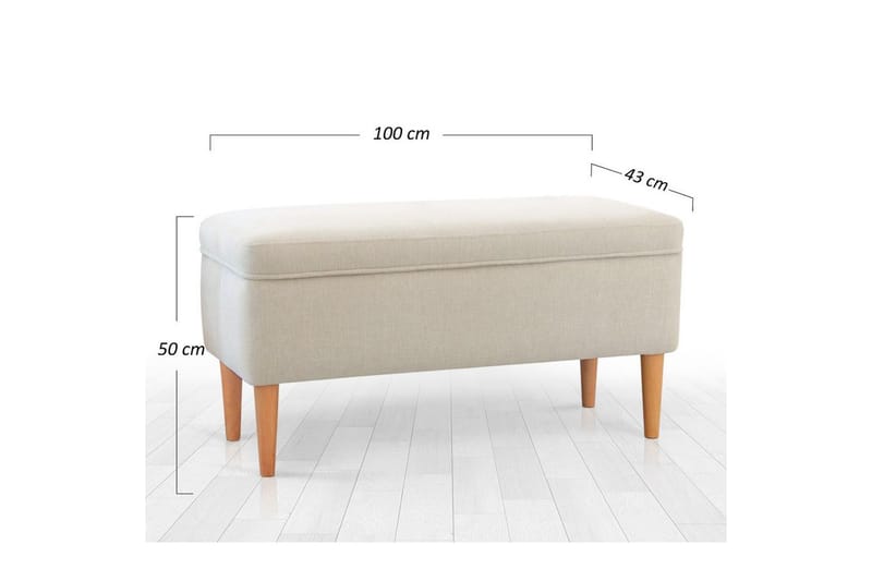 Sufian Sittpuff Utomhus 43 cm - Cremevit - Möbler - Vardagsrum - Stolar & sittmöbler - Sittpuff
